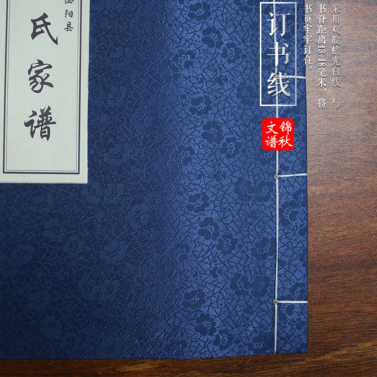 駐馬店泌陽縣路氏家譜樣本訂書線