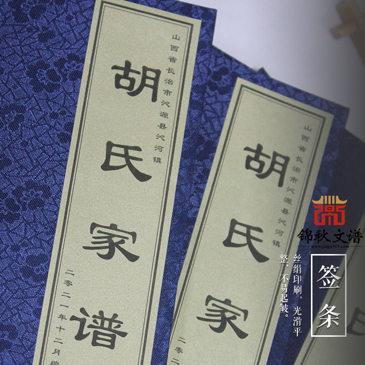 山西長治《胡氏家譜》：此次錄入十五代宗親世系